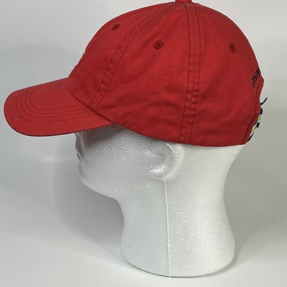 Vineyard Vines Classic Washed Baseball Hat Coral/Navy Whale - Picture 7 of 10